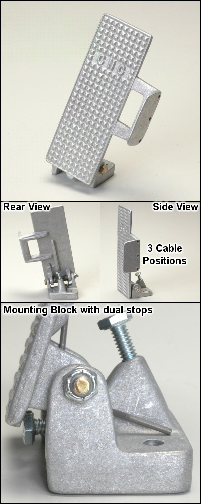 CNC FOOT PEDAL WITH FOOTREST / SIDE CABLE MOUNT
