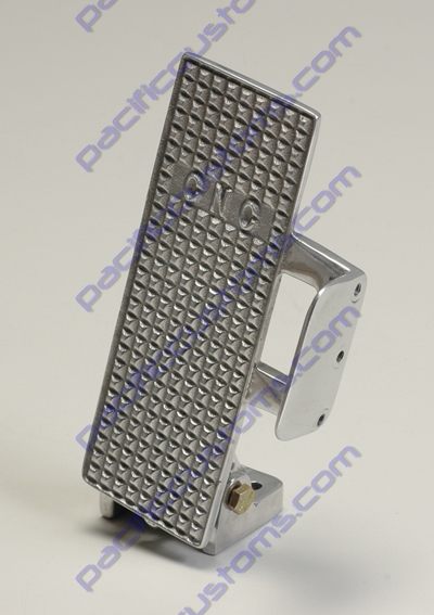 CNC FOOT PEDAL WITH FOOTREST / SIDE CABLE MOUNT - POLISHED