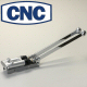 CNC DUAL HANDLE 3/4 INCH BORE STEERING BRAKE WITH ANGLED HANDLES AND SILVER KNOB