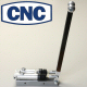 CNC DUAL HANDLE 3/4 INCH BORE STEERING BRAKE WITH UPRIGHT HANDLES AND SILVER KNOB