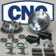 CNC FRONT 5 LUG DISC BRAKE KIT WITH LARGE 2 PISTON CALIPER FOR 2 INCH HOLLOW SPINDLES