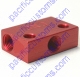 CNC T ADAPTER FOR 10mm x 1.0 METRIC BUBBLE FLARE BRAKE LINES ALL 3 SIDES ARE 10mm