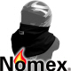 Crow Nomex Black Knit Helmet Skirt Includes Velcro Tape SFI-3.3/5 For Use With All Helmet Pumpers