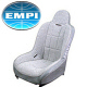 EMPI RACE TRIM STANDARD WIDTH HIGH BACK GREY CLOTH WITH GREY VINYL BACK SUSPENSION SEAT