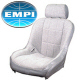 EMPI RACE TRIM EXTRA WIDE WITH ADJUSTABLE HEADREST GREY CLOTH WITH GREY VINYL BACK SUSPENSION SEAT