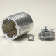 Optional Billet Style Installation Kit. Use to install Grant Signature Series (5-bolt) wheels only. Features machined aluminum styling sleeve and column trim. Highly polished mirror finish.