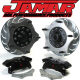 Jamar Performance Drag Race Rear Disc Brake Kit With Black Calipers For Long Axle Swing Axle Splines