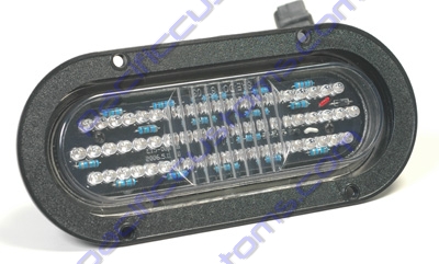 TAIL LIGHT,L.E.D. 60 DIODE,STOP/TURN/TAIL,CLEAR LENS WITH FLANGE MOUNT