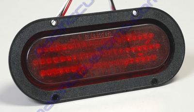 TAIL LIGHT,L.E.D. 60 DIODE,STOP/TURN/TAIL,RED LENS WITH FLANGE MOUNT