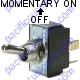 K4 Off / Momentary On Double Pole 20 Amp Toggle Switch With Tab Terminals