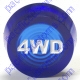 K4 Replacement Large Blue Indicator Warning Light Lens 4WD Engraved For Four Wheel Drive