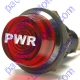 K4 Jumbo Red PWR Engraved For Power Indicator Warning Light Bolts Into A 1 Inch Hole