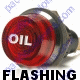 K4 Jumbo Flashing Red Indicator Light OIL Engraved For Oil Pressure Bolts Into A 1 Inch Hole