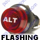 K4 Jumbo Flashing Red Indicator Light ALT Engraved For Alternator Bolts Into A 1 Inch Hole