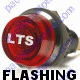 K4 Jumbo Flashing Red Indicator Light LTS Engraved For Lights Bolts Into A 1 Inch Hole