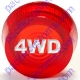 K4 Replacement Jumbo Red Indicator Warning Light Lens 4WD Engraved For Four Wheel Drive