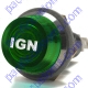 K4 Jumbo Green IGN Engraved For Ignition Indicator Warning Light Bolts Into A 1 Inch Hole