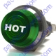K4 Jumbo Green HOT Engraved For Temperature Indicator Warning Light Bolts Into A 1 Inch Hole