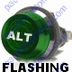 K4 Jumbo Flashing Green Indicator Light ALT Engraved For Alternator Bolts Into A 1 Inch Hole