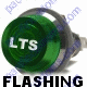 K4 Jumbo Flashing Green Indicator Light LTS Engraved For Lights Bolts Into A 1 Inch Hole