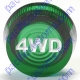 K4 Replacement Jumbo Green Indicator Warning Light Lens 4WD Engraved For Four Wheel Drive