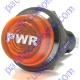 K4 Jumbo Amber PWR Engraved For Power Indicator Warning Light Bolts Into A 1 Inch Hole