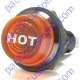 K4 Jumbo Amber HOT Engraved For Temperature Indicator Warning Light Bolts Into A 1 Inch Hole