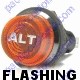 K4 Jumbo Flashing Amber Indicator Light ALT Engraved For Alternator Bolts Into A 1 Inch Hole
