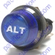 K4 Jumbo Blue ALT Engraved For Alternator Indicator Warning Light Bolts Into A 1 Inch Hole