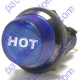 K4 Jumbo Blue HOT Engraved For Temperature Indicator Warning Light Bolts Into A 1 Inch Hole