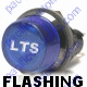 K4 Jumbo Flashing Blue Indicator Light LTS Engraved For Lights Bolts Into A 1 Inch Hole