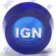 K4 Replacement Jumbo Blue Indicator Warning Light Lens IGN Engraved For Ignition