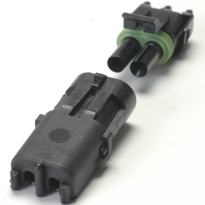K4 WEATHER PAK CONNECTOR HOUSING ONLY FOR 2 CIRCUITS