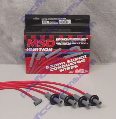 MSD SPARK PLUG WIRES, 8.5MM RED, FOR USE WITH MSD DISTRIBUTOR