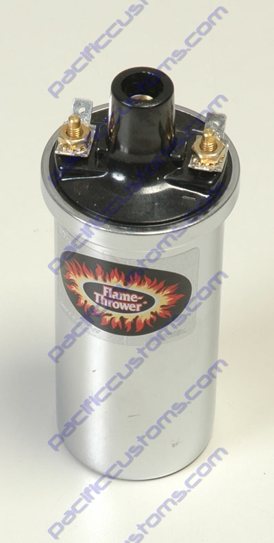 PERTRONIX COIL, FLAME-THROWER, CHROME, 40,000 VOLT / 3.0 OHM