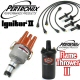 Pertronix Ignitor 2 Centrifugal Advance Distributor Kit Black Flame Thrower 2 Coil Black Plug Wires