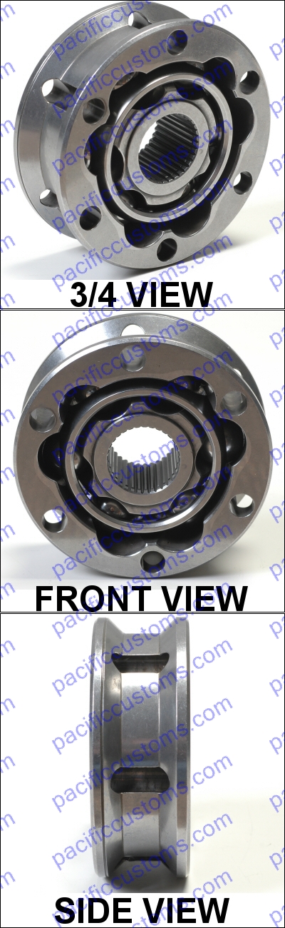 PRO-AM 930 RACING CV JOINT WITH 300M CAGE, POLISHED, LIGHTENED, 28 SPLINE STAR