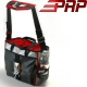 PRP MANLY DIAPER BAG WITH RED ACCENTS, SEAT BELT STYLE STRAPS, RACING LATCHES, WINDOW NET POCKETS