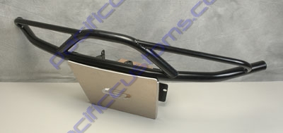 FRONT BUMPER, RHINO, WITH SKID PLATE, BLACK