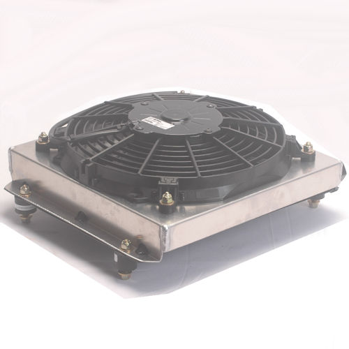 SPAL USA 96 PLATE OIL COOLER AND FAN KIT - PULLER FAN