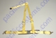 TIGER YELLOW 2 INCH WIDE LAP WITH 2 INCH WIDE SEWN IN SHOULDERS 3 POINT WITH CHROME BUCKLE