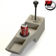 TMI OFF WHITE VINYL DELUXE CONSOLE WITH CUP HOLDER FOR 1968 TO 1979 HARD TOP OR CONVERTIBLE BEETLE