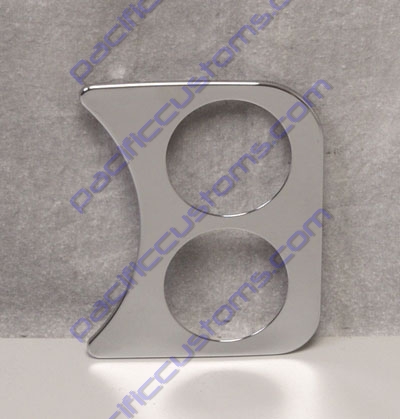 GAUGE PANEL, 2 GAUGES, CHROME