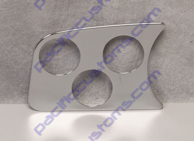 GAUGE PANEL, 3 GAUGES, CHROME