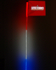 Safeglo Brand 4 Foot Red-White-Blue LED Whip Antenna