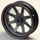 FLAT BLACK BAJA STYLE STEEL SPINDLE MOUNT WHEEL 4.5 INCH WIDE BY 15 INCH DIAMETER FOR KING AND LINK
