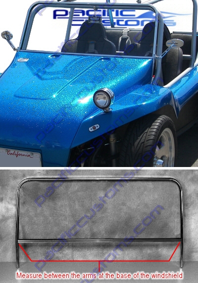 Manx Buggy Windshield 42.00 Wide At The 