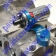 Anodized Blue Billet Aluminum Fuel Pump Block Off With Ignition Coil Mount