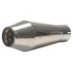 The Bomb Muffler For 3 Inch Exhaust Pipe - 5 Inch Diameter X 13 Inches Long Stainless Steel Canister