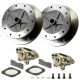 Rear 5 Lug Long Axle Economy Disc Brake Kit With Weld On Caliper Brackets For Boxed Trailing Arms